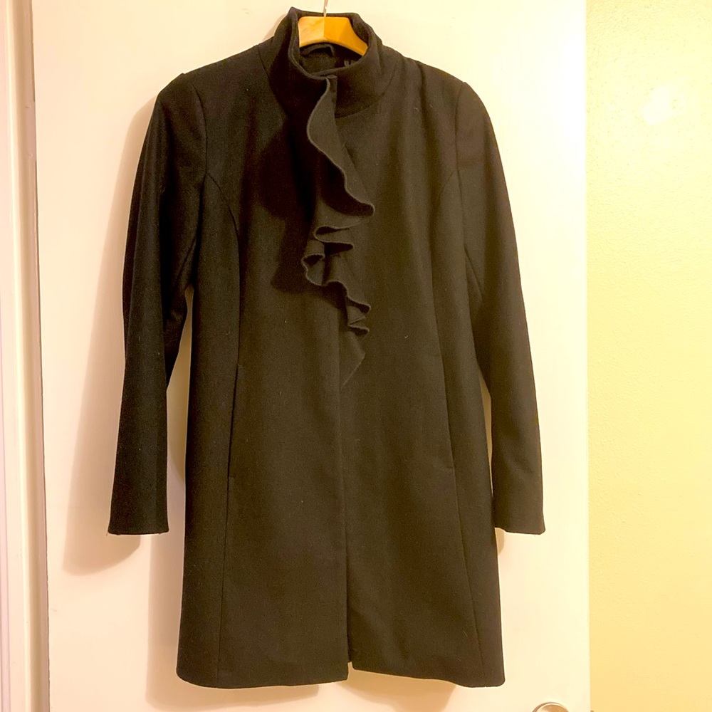 Tahari Wool Blend Dress Coat